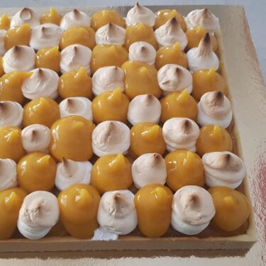 Tarte Gouttes Meringue-Mangue Citron Vert